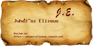 Juhász Elizeus névjegykártya